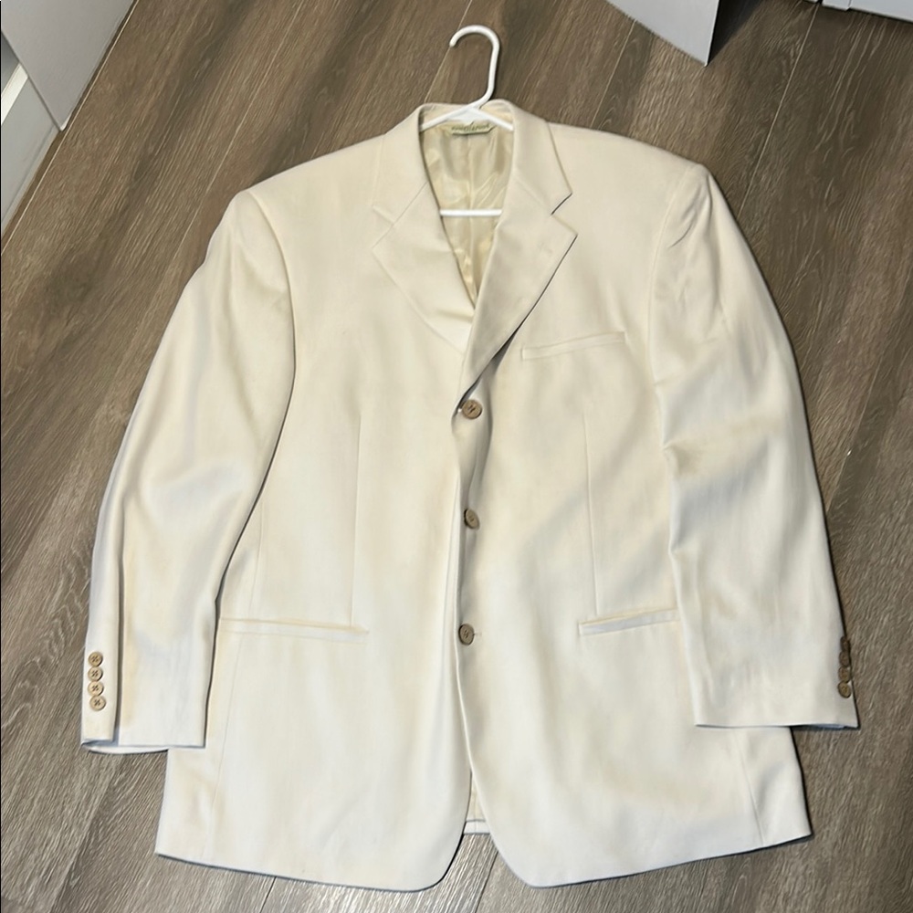 Joseph & Feiss Men's Cream Blazer LP 44 R